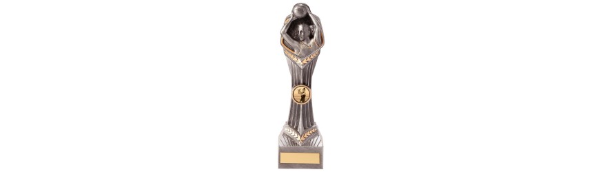 FALCON NETBALL PLAYER AWARD - 4 SIZES - 14CM TO 24CM FALCON NETBALL PLAYER AWARD - 4 SIZES - 14CM TO 24CM